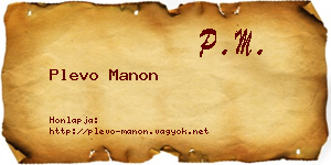 Plevo Manon névjegykártya